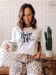 Nurse Life T-Shirt, Gift for Nurse, Medical T-Shirt, Nurse Tee, Nurse Shirt, Nursing Grad, Stethoscope, RN Shirt, Nurse Love Tee