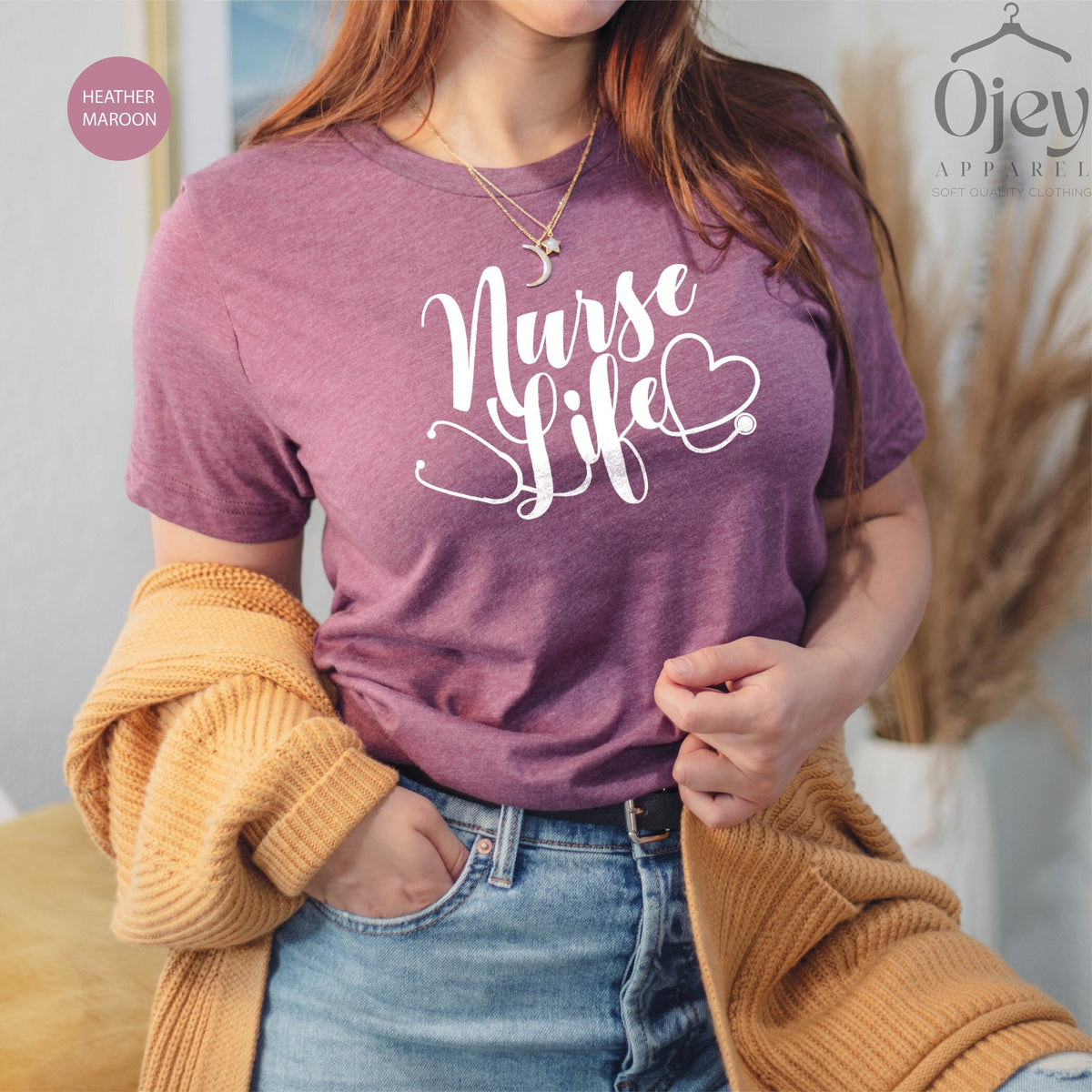 Nurse Life T-Shirt, Gift for Nurse, Medical T-Shirt, Nurse Tee, Nurse Shirt, Nursing Grad, Stethoscope, RN Shirt, Nurse Love Tee
