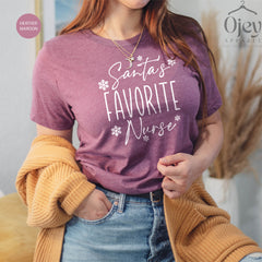 Christmas Nurse Shirts, Nurse Crew Shirts, Santa's Favorite Nurse, Nurse Christmas Gift, Nurse Christmas Shirts, Christmas Party Shirts