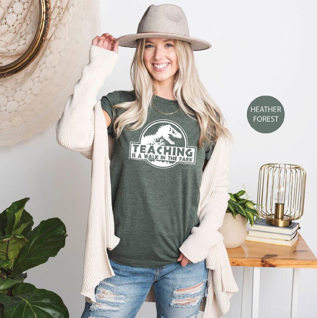 Dinosaur Teacher Shirt, Teaching is A Walk in The Park, Funny Teacher Shirt, Teacher Shirt Gift, Dinosaur Teacher Shirt, Teacher Gift Shirts