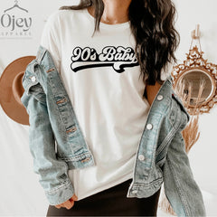 90s Baby Shirt, Retro Birthday Shirt, Born in 1990s Tee, Nostalgia Shirt, Womens Birthday, 1990s Vibes Shirt, 30th Birthday Gift For Her