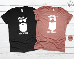 Respect the Beard, Bearded Man Shirt, Fathers Day Gifts, Beard Lover Tshirt, Funny Dad Shirt, Shirt For Uncle, Retro Crewneck, Step Dad Gift
