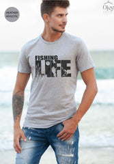 Fishing Life Tshirt, Fishing Graphic Tee, Gift for Men, Fisherman Tshirt, Fishing Lover Shirt, Mens Clothing, Fisher Shirt, Fathers Day Gift