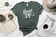 Nurse Life T-Shirt, Gift for Nurse, Medical T-Shirt, Nurse Tee, Nurse Shirt, Nursing Grad, Stethoscope, RN Shirt, Nurse Love Tee