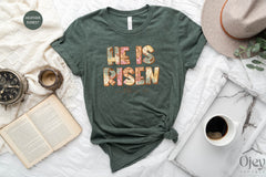 He is Risen Shirt, Christian Shirts, Christian Apparel, Easter Sunday Shirts, Gift for Christians, Christian Easter Shirts, Faith T-Shirts