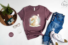 Easter Bunny Shirt, Cute Bunny Shirts, Easter Day Shirts, Happy Easter Shirt, Floral Easter Bunny Shirt, Easter Gift Shirt