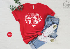Cupids Favorite Nurse Valentine Nurse Shirt Gift For Her Valentine Nurse Crew Shirts Nurse Valentine Shirt Valentine Gift  Nurse NICU Nurse