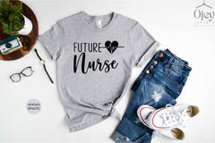 Nurse Shirt, Nursing School T Shirt, Nursing School Tee, Nurse Heart Shirt,  Nurse Shirt, Funny Nursing Shirt, Gift for Nurse, Future Nurse