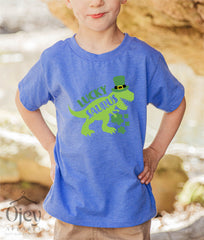 Kids St. Patrick Shirt, Luckysaurus Shirt, Dinosaur St. Patrick Shirt, St. Patrick Day Shirt, Kids St. Patrick Gift