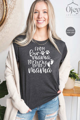 Dog Shirt, From Fur Mama to Babymama Shirt, Fur Mama Shirt,  Pregnant Dog Mom, Pregnancy Gift, Pregnancy Announcement Shirt, Dog Mom Shirt