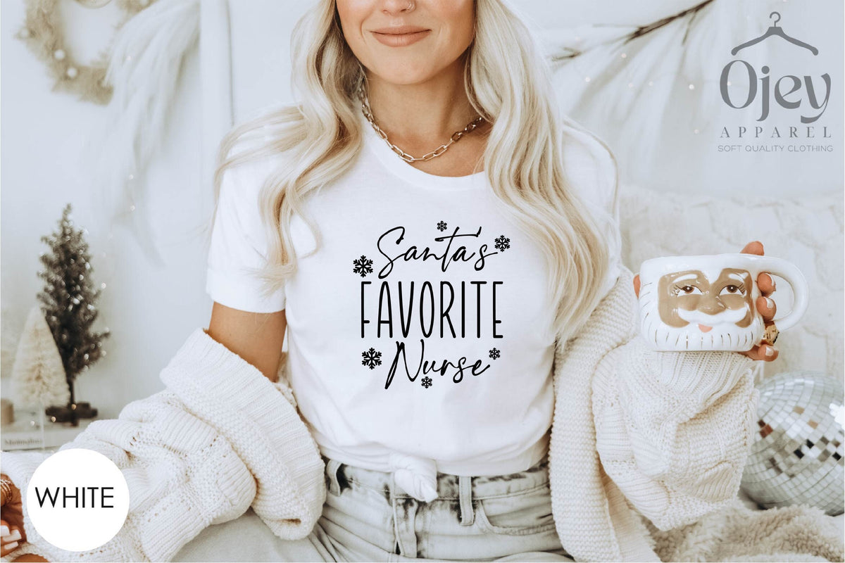 Christmas Nurse Shirts, Nurse Crew Shirts, Santa's Favorite Nurse, Nurse Christmas Gift, Nurse Christmas Shirts, Christmas Party Shirts