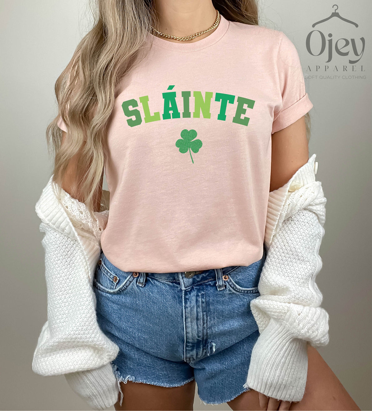 Slainte Shirt, Lucky St. Patrick Shirt, Lucky Irish Shirt, St. Patrick Day T-Shirt,  Shamrock St. Patrick Shirt