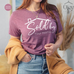 Realtor Shirts, Custom Realtor Shirt, Sold By Realtor Shirts, Real Estate Shirts, Gift for Realtor, Custom Real Estate Shirt, Gift for Her
