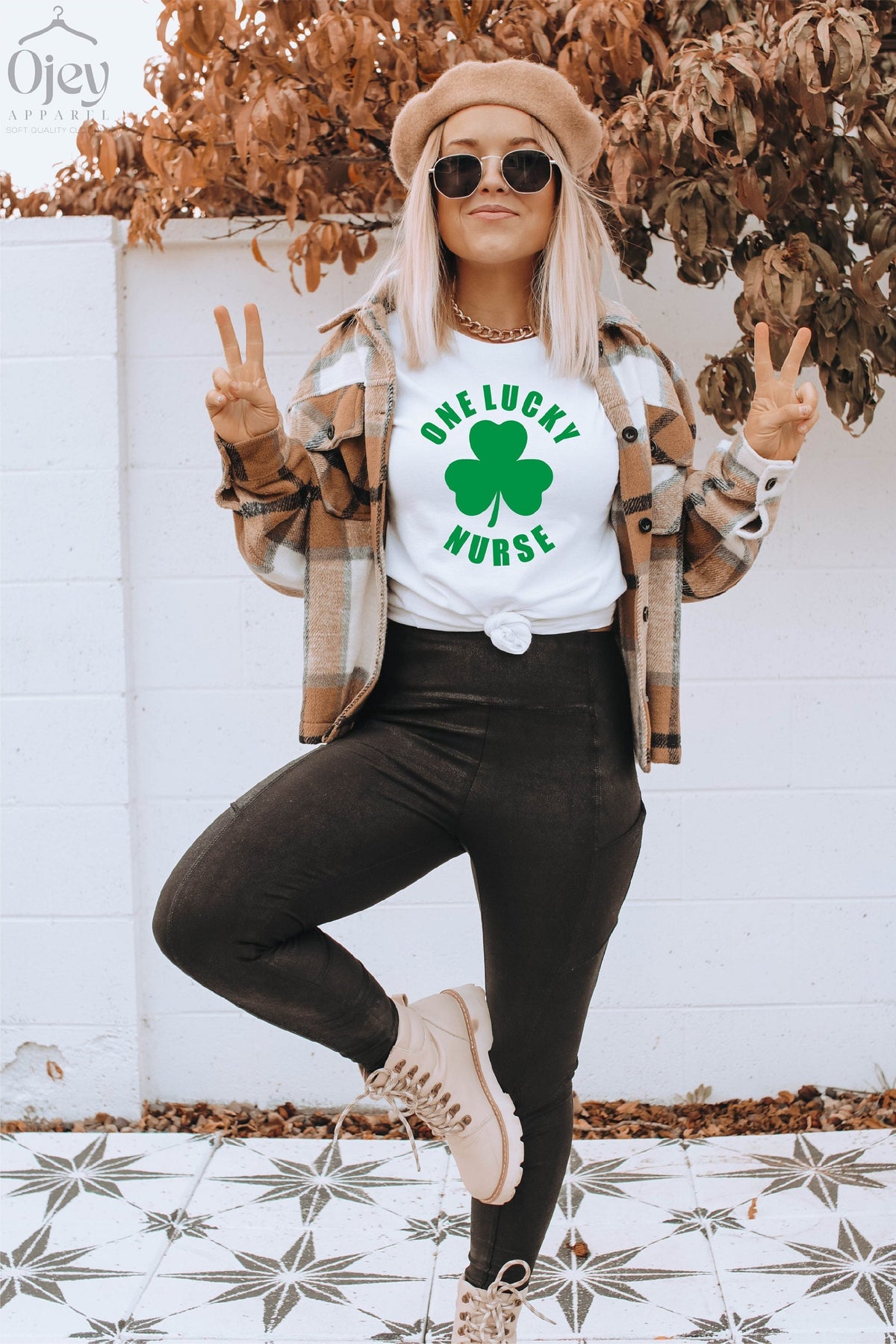 One Lucky Nurse Shirt, St Patrick Day, St Patricks Day Shirt, Irish Shirt, Gift for nurse, Shamrock women tee, Gift for her, Nurse Tee Shirt