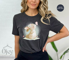 Easter Bunny Shirt, Cute Bunny Shirts, Easter Day Shirts, Happy Easter Shirt, Floral Easter Bunny Shirt, Easter Gift Shirt