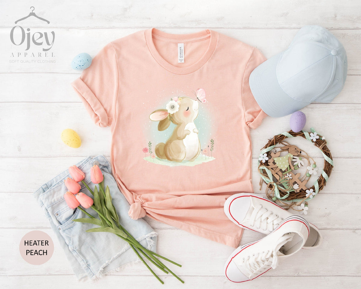 Easter Bunny Shirt, Cute Bunny Shirts, Easter Day Shirts, Happy Easter Shirt, Floral Easter Bunny Shirt, Easter Gift Shirt