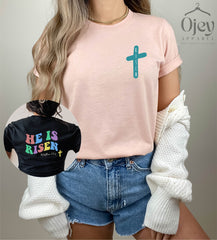 He is Risen Easter Shirts, Christian Shirts for Her, Easter Day Shirts, Risen Shirt, Religious Gift Shirts, Gift for Christians, Jesus Lover