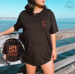 Love Like Jesus Shirt, Christian Shirt, Religious Shirts, Christian Apparel, Faith T-Shirts, Religious Gifts, Christmas Christian Shirt