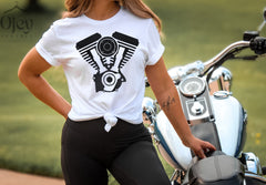 Evo Twin Cam Engine Shirt, Cruiser Motorcycle Chopper Style Unisex Tee for him/her,  Bobber, Chopper, Sportster Custom Motorcycle T Shirts
