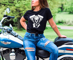 Evo Twin Cam Engine Shirt, Cruiser Motorcycle Chopper Style Unisex Tee for him/her,  Bobber, Chopper, Sportster Custom Motorcycle T Shirts
