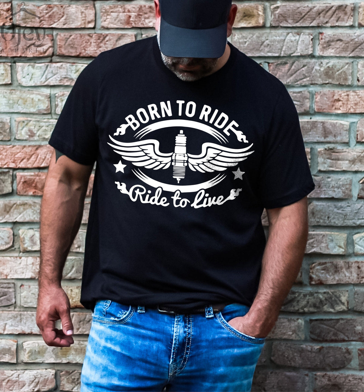 Born to Ride, Ride to Live Shirt, Cruiser Motorcycle Chopper Style Unisex Tee for him/her,  Bobber, Chopper, Custom Motorcycle T Shirts