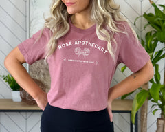 Rose Apothecary Shirt, Rosebud Motel Shirt, Handcrafted with Care, Moira Rose Shirt, David Rose Shirt, Schitt Creek Gift, Locally Sourced