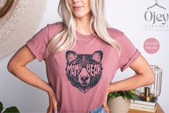 Mama Bear Tshirt For Mom, Mother To Be Shirt, Retro Mama Bear T-Shirt, Cute Mom Shirts, Bear Lover Tshirt, Mommy Crewneck, Mother's Day Gift