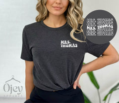 Custom Future Mrs. Shirt, Personalized Engagement Shirt, Bridal Shower Gift, Custom Fiance Shirt, Personalized Bride Name, Bridal Party Gift