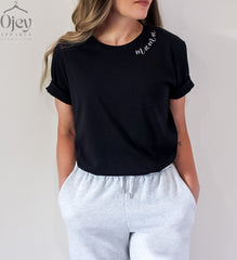 Mama On Crewneck Shirt, Minimalist Shirt, Perfect Mothers Day Shirt, Mama On The Neck, Soft Handmade Shirt For Mothers, Cozy Gift for Mother