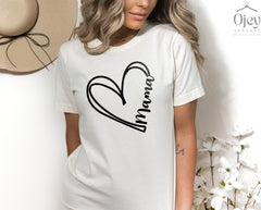 Mama Heart Shirt, Mothers Day Shirt, Cute Shirts For Mothers, Grandmother Tshirt, Mommy Crewneck, Womens Clothing, Mom To Be, Gift For Mom