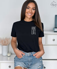 Aunt Life Tshirt, Auntie Pocket Shirt, Shirts For Aunt, Womens Clothing, Aunt To Be Tshirt, Auntie Birthday Tee, New Aunt Shirt, Aunt Gift