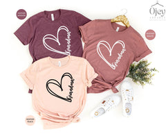 Grandma Heart Tshirts For Mothers Day, Cute Grandma Shirts, Grandmother Shirt, Cool Grandma Shirt, Womens Clothing, Mothers Day Grandma Gift