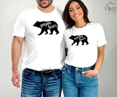 Mama Bear Shirt, Papa Bear Tshirt, Bear Family T-Shirts, Family Matching Shirts, Mother's Day Shirts, Mama Papa Bear, Mother And Father Gift