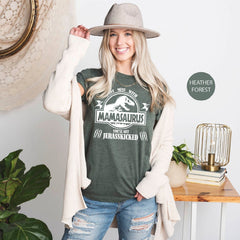 Don't Mess With Mamasaurus And Papasaurus Shirts, Dinosaur Mama Shirt, Funny Family Shirts, Dinosaur Papa T-Shirt, You'll Get Jurasskicked