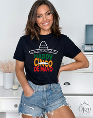 Cinco De Mayo, Sombrero Hat and Mustache Shirt for Cinco De Mayo, Happy 5 de Mayo Shirt Gift, Funny Shirt for Him or Her, Gift for Latino