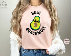 Avocado with Mustache Holy Guacamole T Shirt, Funny Avocado Shirt with Mustache,  Guacamole Shirt, Guacamole Lover T Shirt, Holy Guacamole