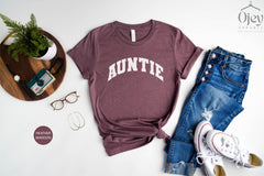 Auntie Shirt, Aunt To Be Shirt, Pregnancy Announcement Tee For Aunt, Aunt Sister Gift, Minimalist Aunt Shirt, Womens Clothing, Gift For Her