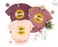 Sunflower Mama Shirt, Mama Floral Shirt, Mother's Day Gift, New Mom Shirt, Birthday Gift for Mom, Womens Clothing, Cute Gift From Husband