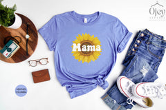 Sunflower Mama Shirt, Mama Floral Shirt, Mother's Day Gift, New Mom Shirt, Birthday Gift for Mom, Womens Clothing, Cute Gift From Husband