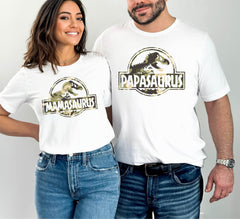 Mamasaurus Shirt, Papasaurus Shirt, Camouflage Shirt for Mother and Father, Dinosaur Shirt, Unisex Family Matching Dinosaur Birthday Shirts