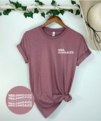 Custom Future Mrs. Shirt, Personalized Engagement Shirt, Bridal Shower Gift, Custom Fiance Shirt, Personalized Bride Name, Bridal Party Gift