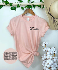 Custom Future Mrs. Shirt, Personalized Engagement Shirt, Bridal Shower Gift, Custom Fiance Shirt, Personalized Bride Name, Bridal Party Gift