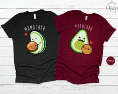 Mamacado Papacado Shirts, Funny Family Tshirt, Pregnancy Reveal Shirts, New Mom Shirt, Couple Matching Tees, New Dad Shirt, Expecting Gift