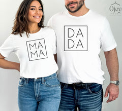 Mama And Dada Shirts, Couple Matching Shirts, Gift for New Parents, Mom Dad Matching Tees, Expecting Shirts, Father To Be, Mothers Day Gift