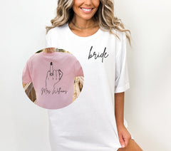 Custom Mrs Shirt, Mrs Last Name Shirt, Gift for Bride, Future Mrs. Shirt, Personalized Mrs Shirt, Bachelorette Shirt, Bridal Shower Gift