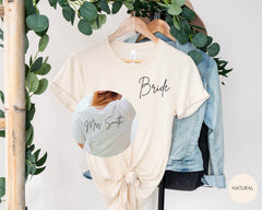 Custom Bride and Groom Shirts, Personalized Groom Bride Shirt, Newly Married Gift, Honeymoon Couple Tshirts, Gifts For Brides and Grooms