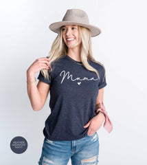 Mama Heart Shirt, Mother's Day Shirts, Gift For Mother, Mommy Crewneck, Best Mom Shirt, Mama Tshirt, Minimalist Mom Shirt, Mom Birthday Gift