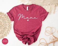 Mama Heart Shirt, Mother's Day Shirts, Gift For Mother, Mommy Crewneck, Best Mom Shirt, Mama Tshirt, Minimalist Mom Shirt, Mom Birthday Gift