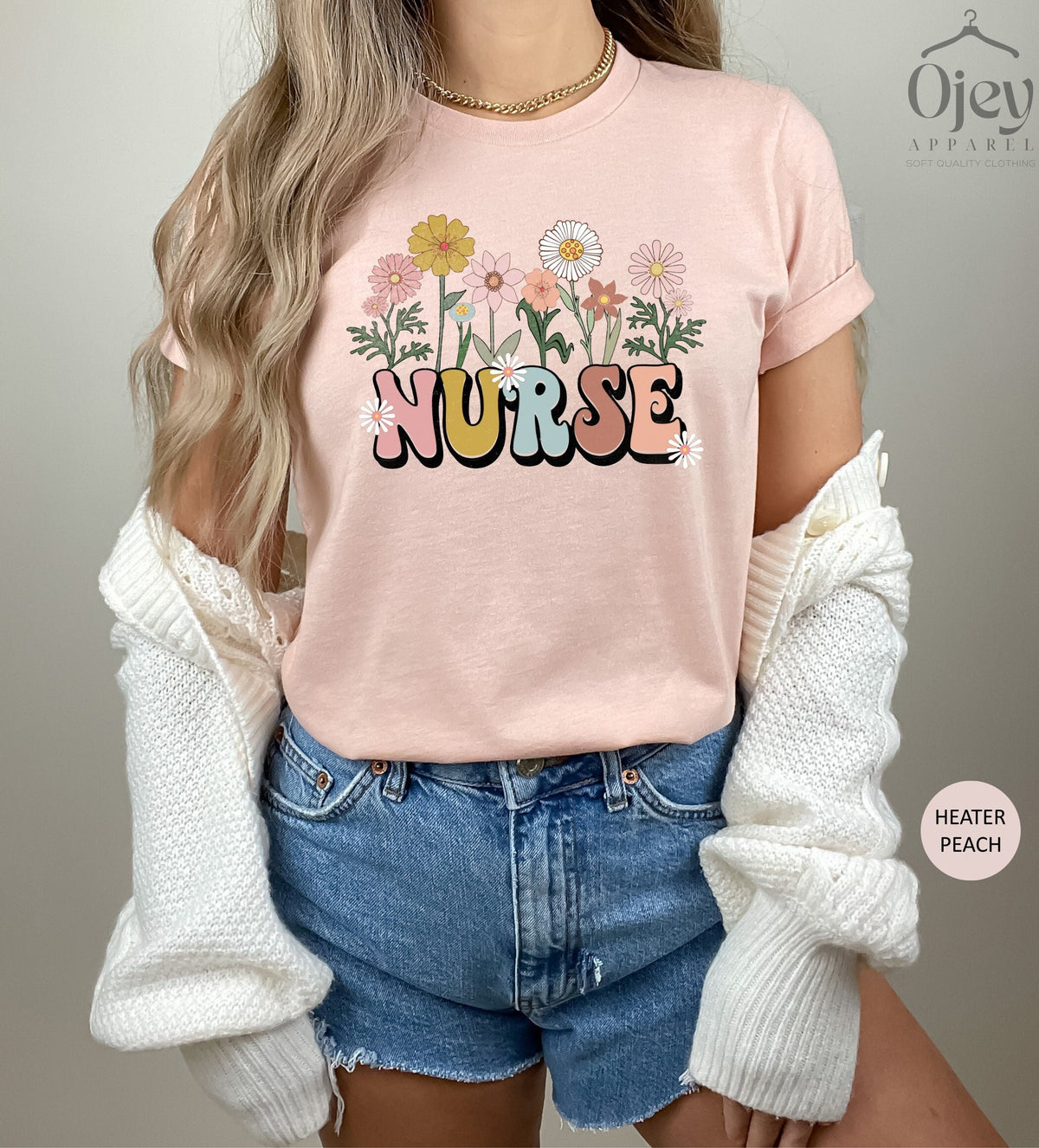 Nurse Shirts, Wildflower Nurse Shirt, Cute Nurse Shirts, Gift for Nurses, Nurse Student Gift, Nursing School  Shirt, RN Nurse Shirt