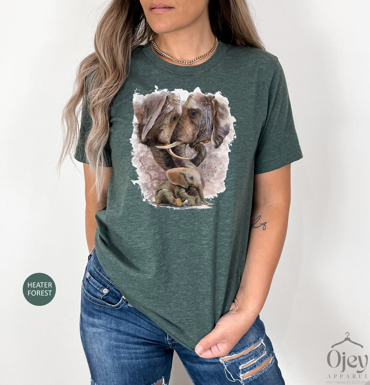 Elephants Shirt, Watercolor Elephant Shirt, Elephant Lover Shirt, Elephant Shirt Gift, Cute Elephant Shirts, Elephant Boho Shirt